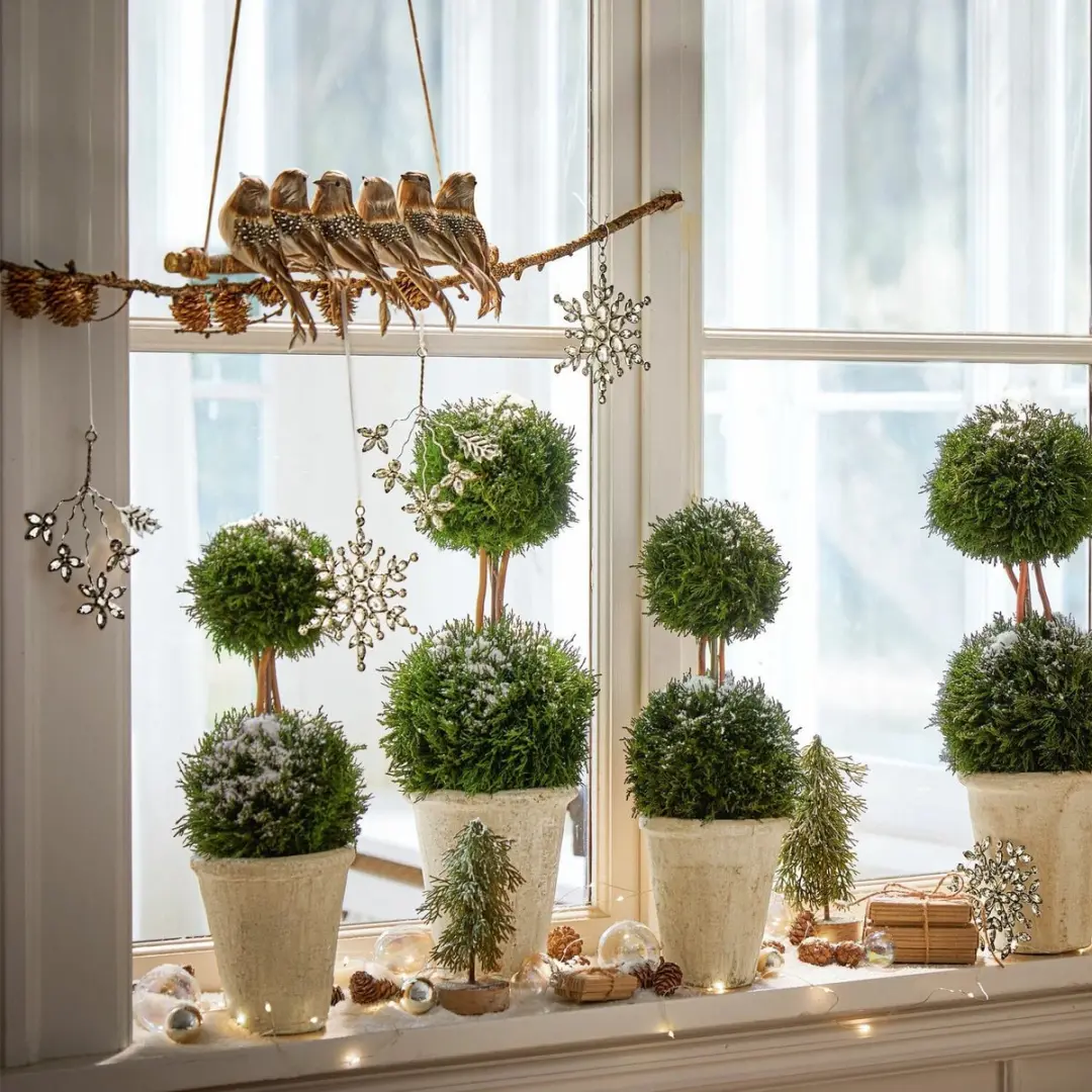 Loberon Kerstversiering Allegan Zilverkleurig - 6 Stuks
