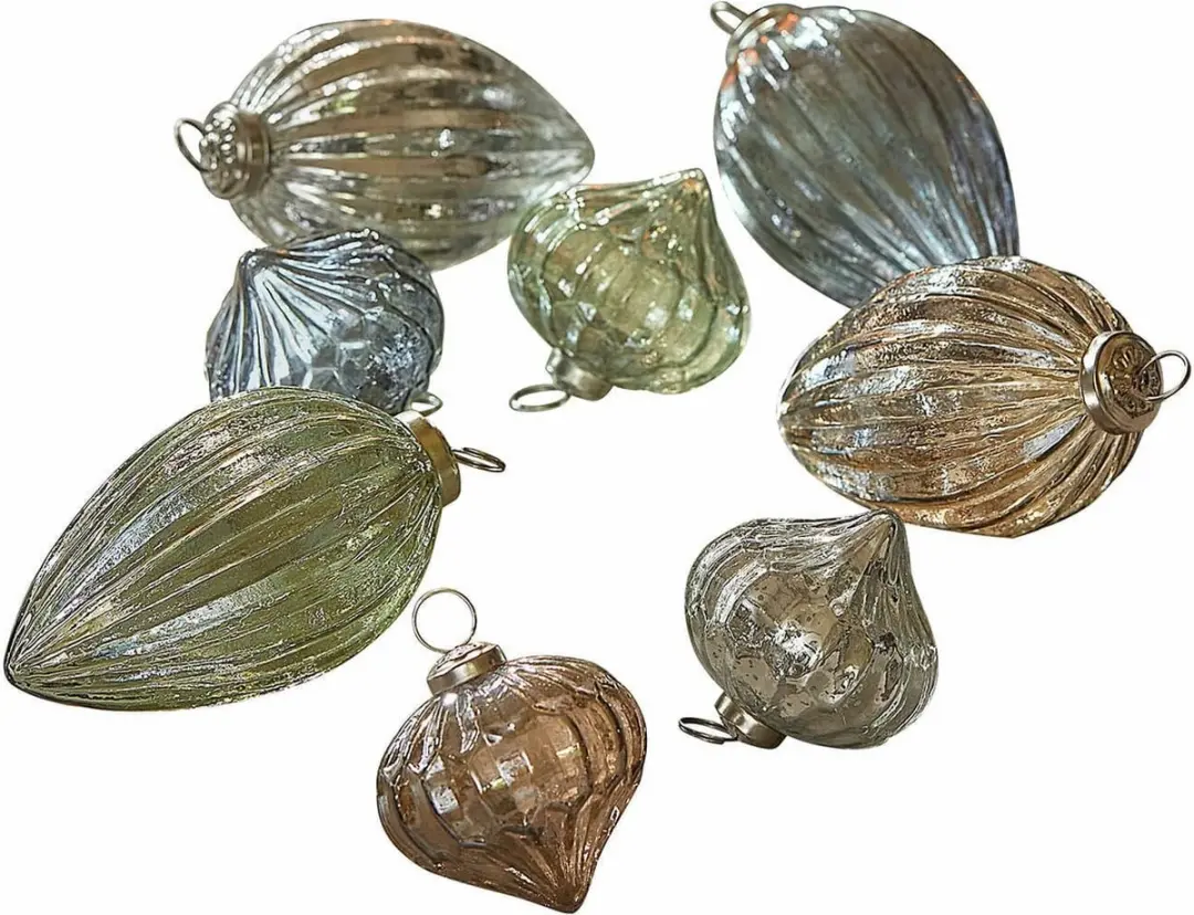 Loberon Kerstballen Azélisse Bont - 8 Stuks Ø8cm - afbeelding 6 van 6