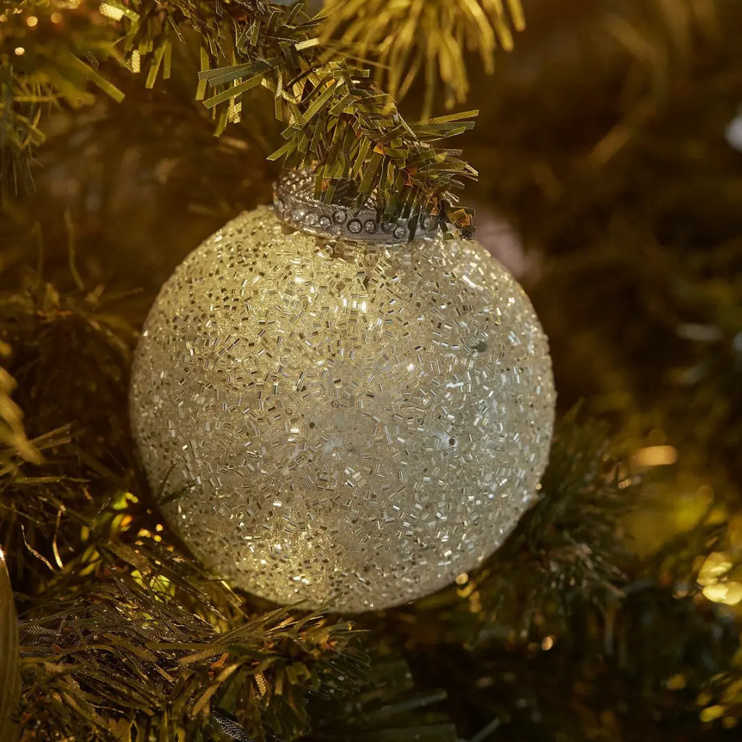 Loberon Shariz Kerstballen Set - 6 Stuks Ø16cm Goud