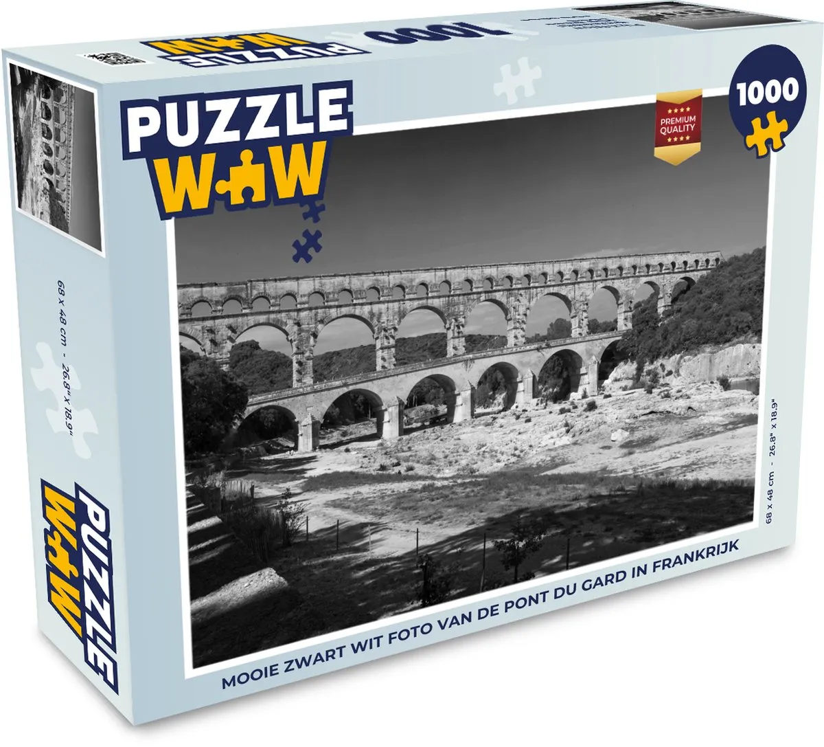 PuzzleWow Pont du Gard Legpuzzel 1000 Stuks