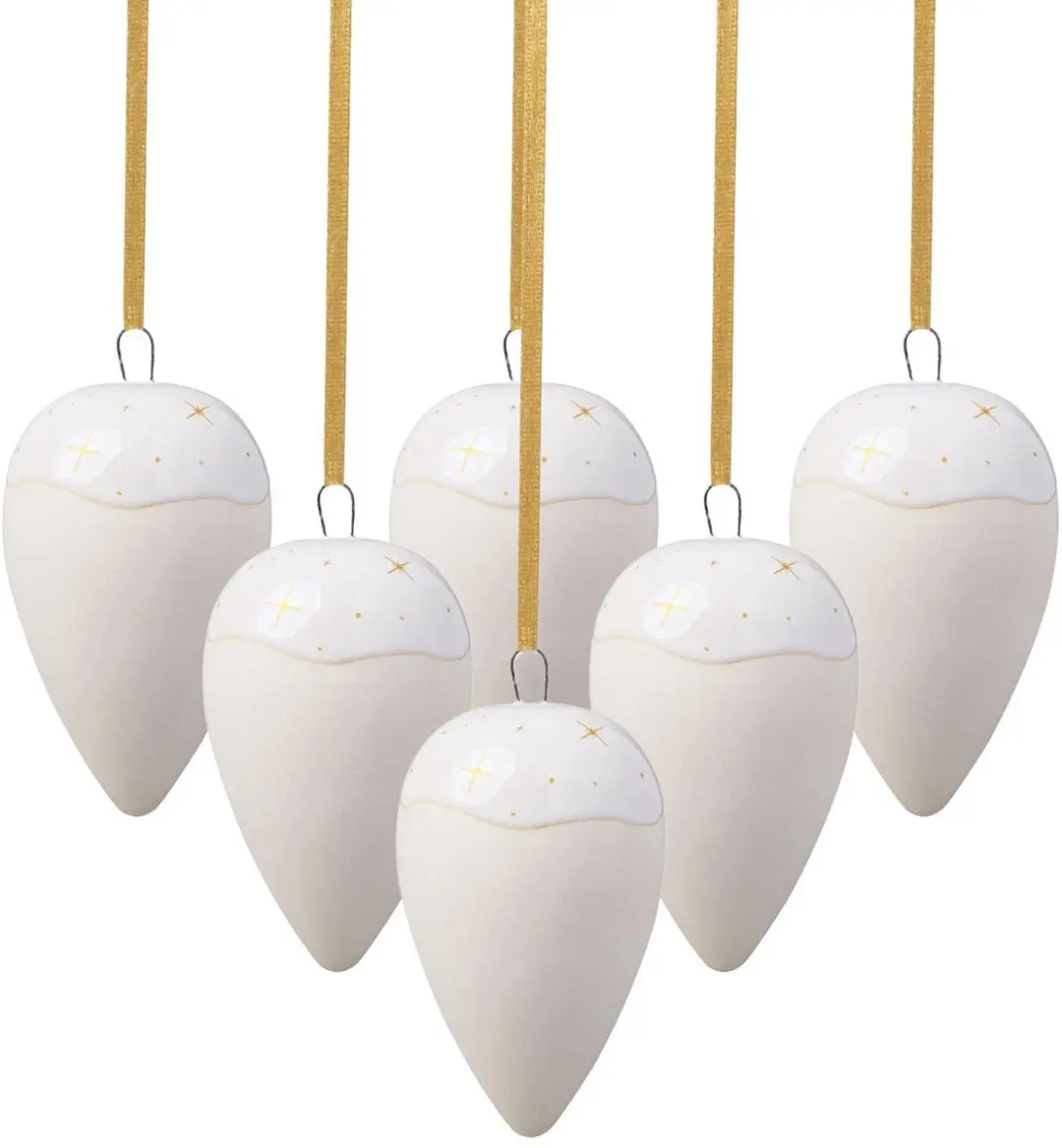 Ornamente Tropfen Winter Glow Set van 6