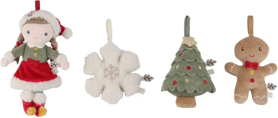 Little Dutch Kerstboomhangers GRS - 4 Stuks - Multicolor