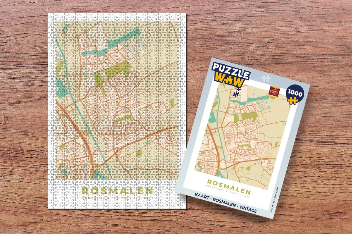 PuzzleWow Rosmalen Vintage Legpuzzel 1000 Stuks - Multicolor
