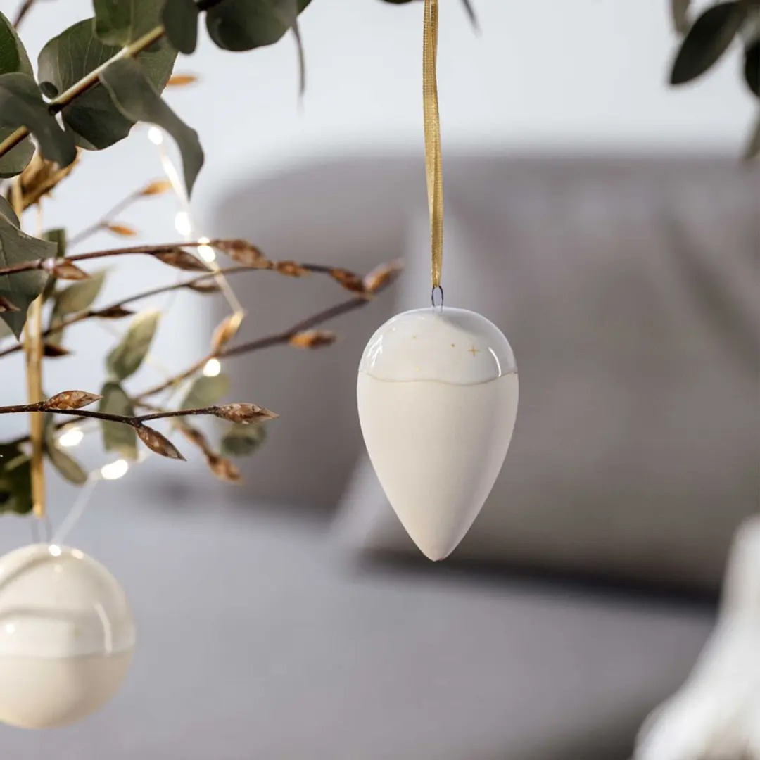 Like by Villeroy & Boch Ornament Tropfen Winter Glow - Beige - afbeelding 5 van 6