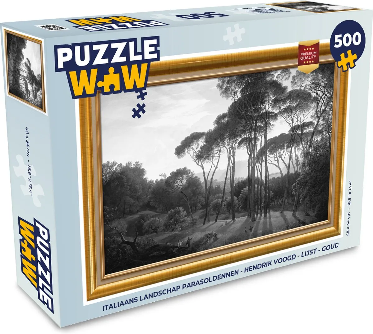 PuzzleWow Hendrik Voogd Legpuzzel 500 Stuks - Goud