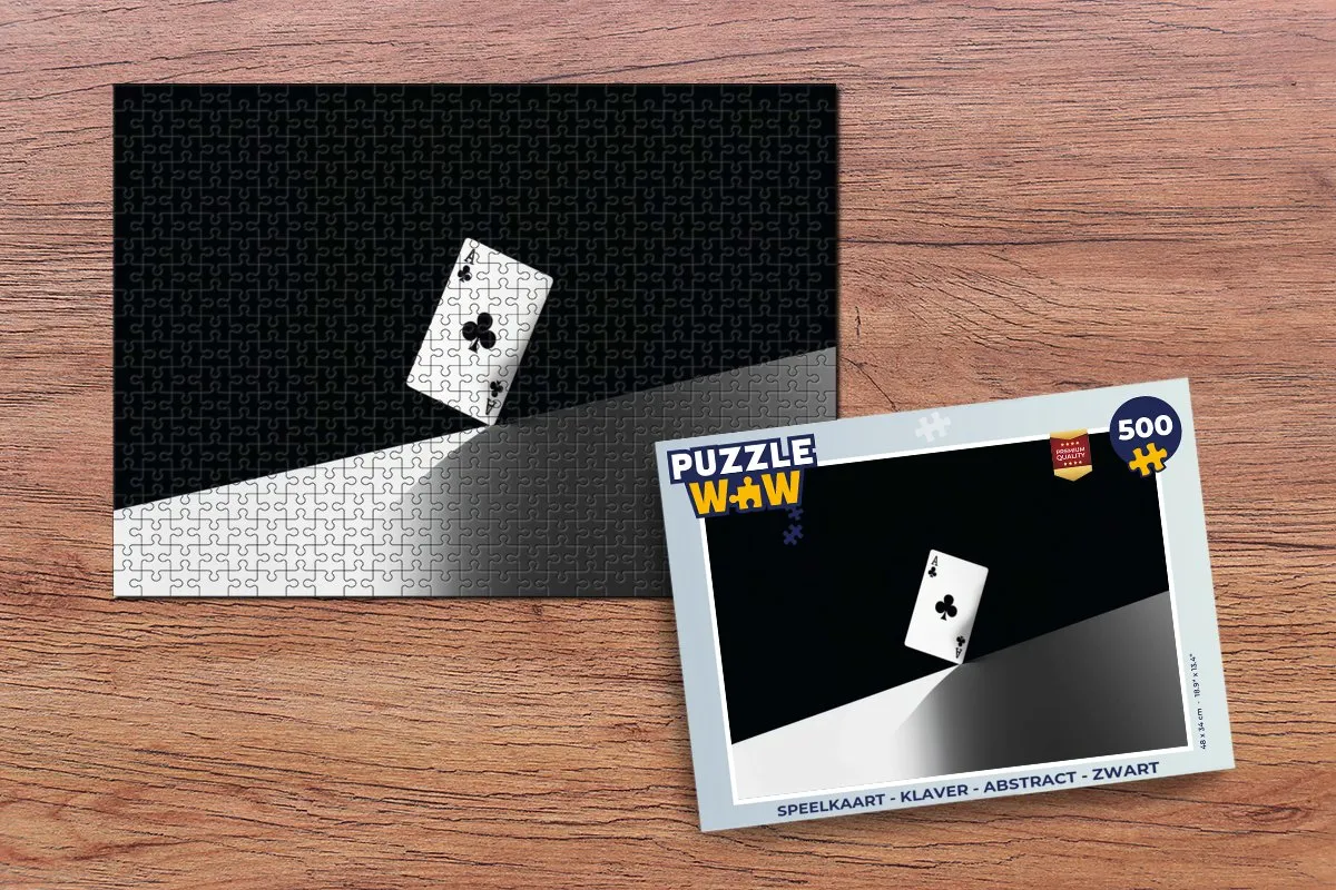 PuzzleWow Speelkaart Klaver Abstract Legpuzzel 500 Stuks