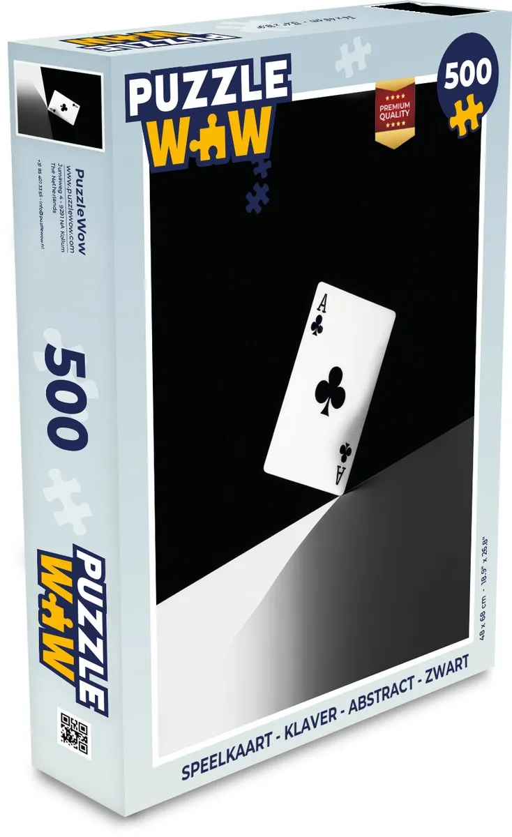 PuzzleWow Speelkaart Klaver Abstract Legpuzzel 500 Stuks