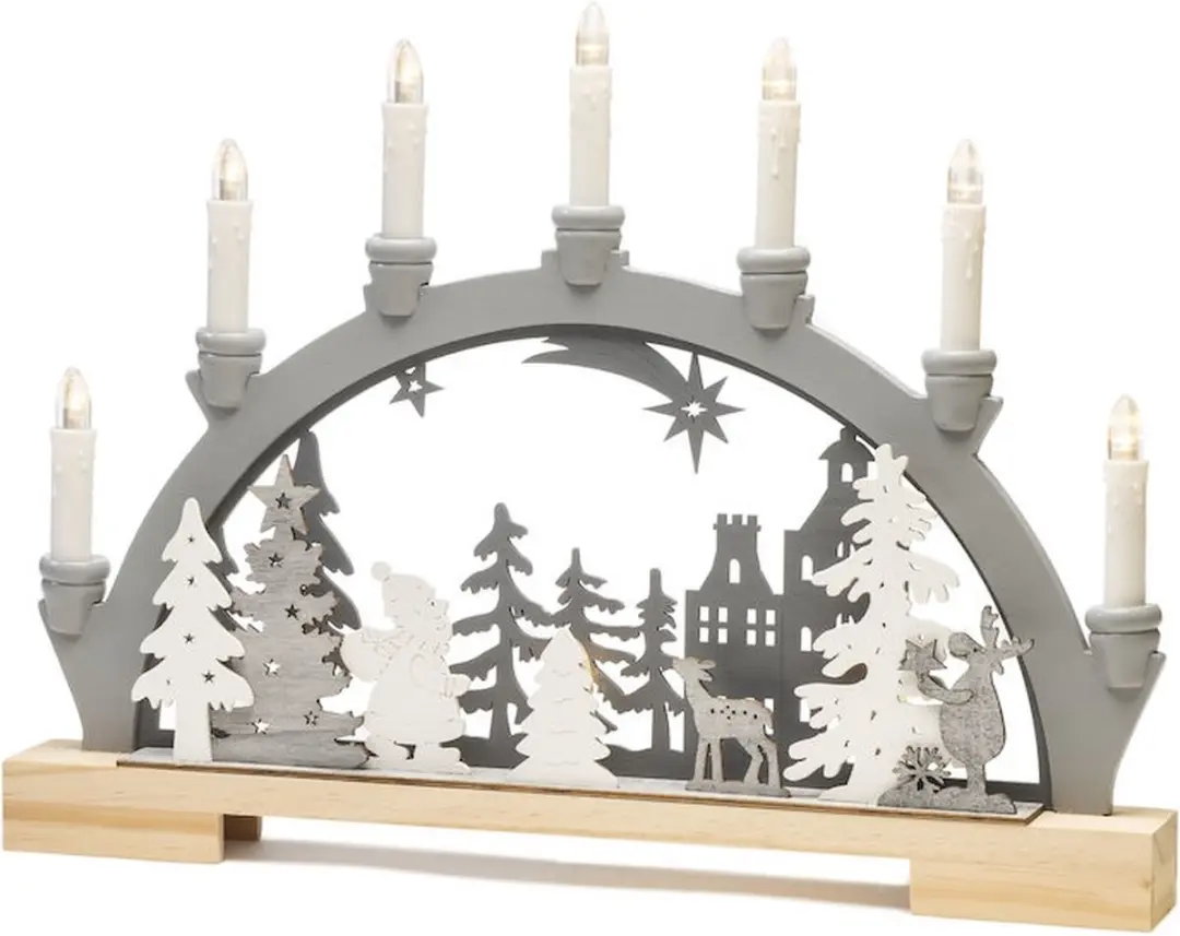 Konstsmide 3260-320 Kerstboog Bos Warmwit LED Grijs