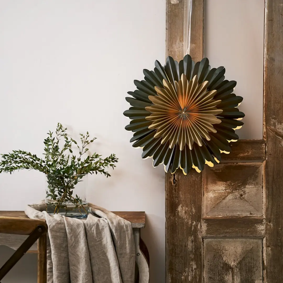 Star Trading Groene Papieren Kerstster 50cm