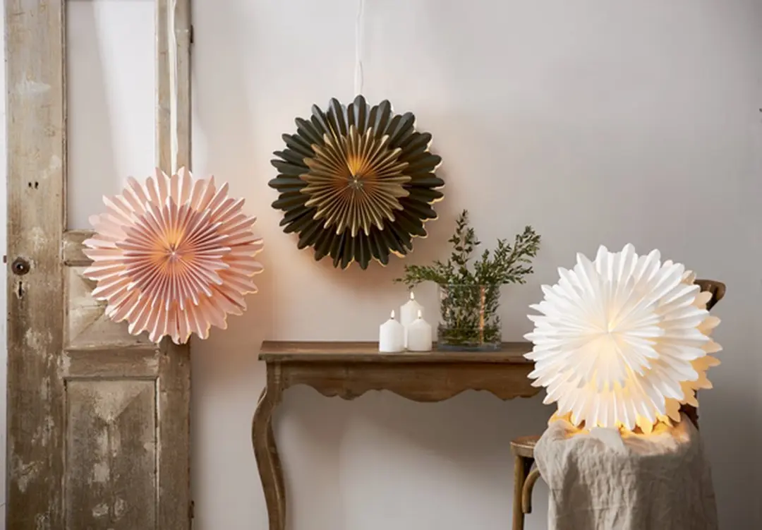 Star Trading Groene Papieren Kerstster 50cm