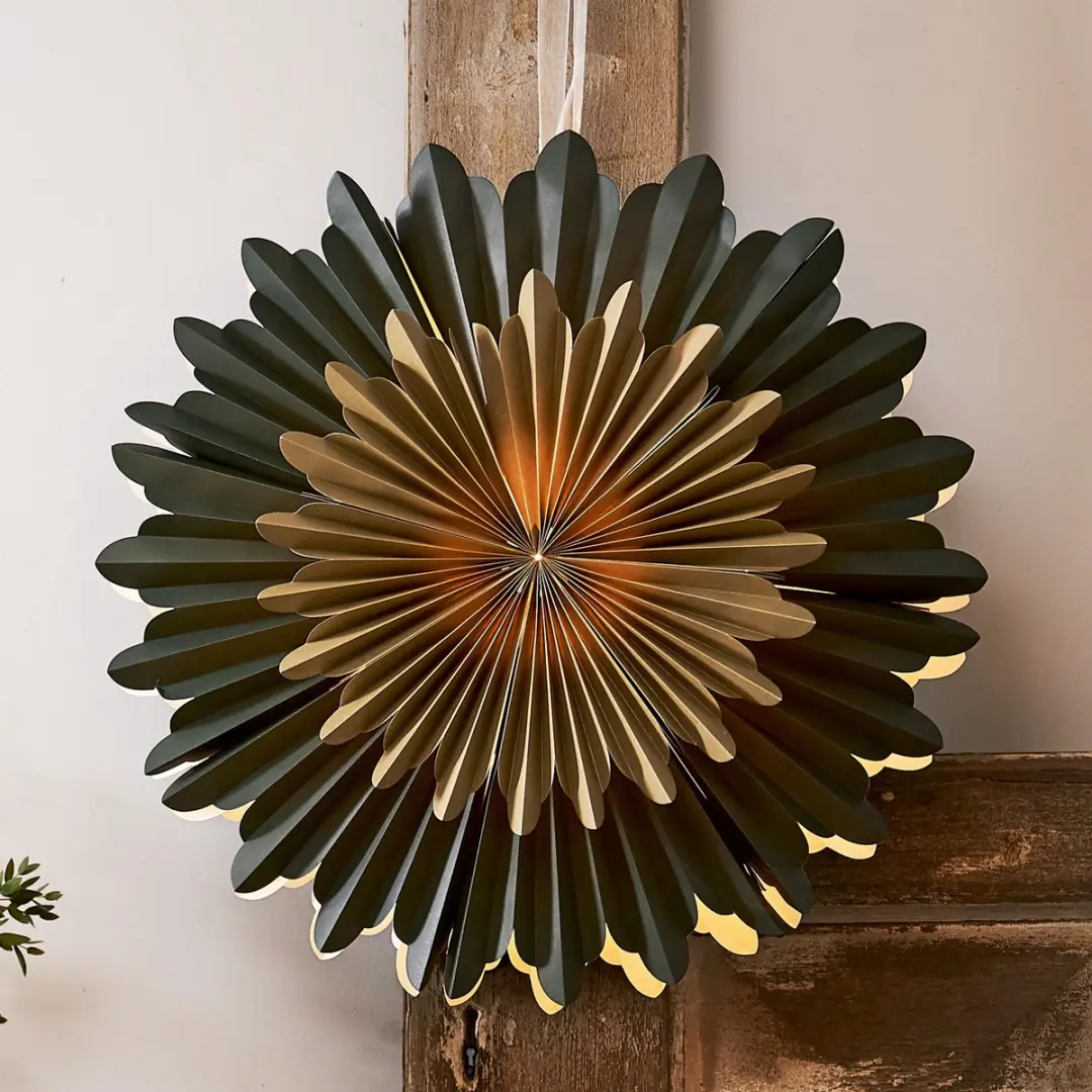 Star Trading Groene Papieren Kerstster 50cm