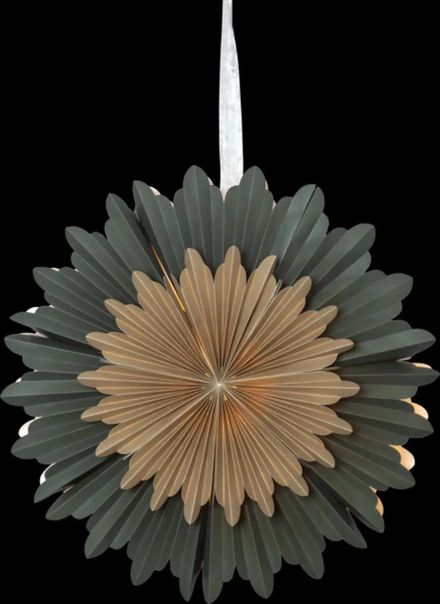 Star Trading Groene Papieren Kerstster 50cm