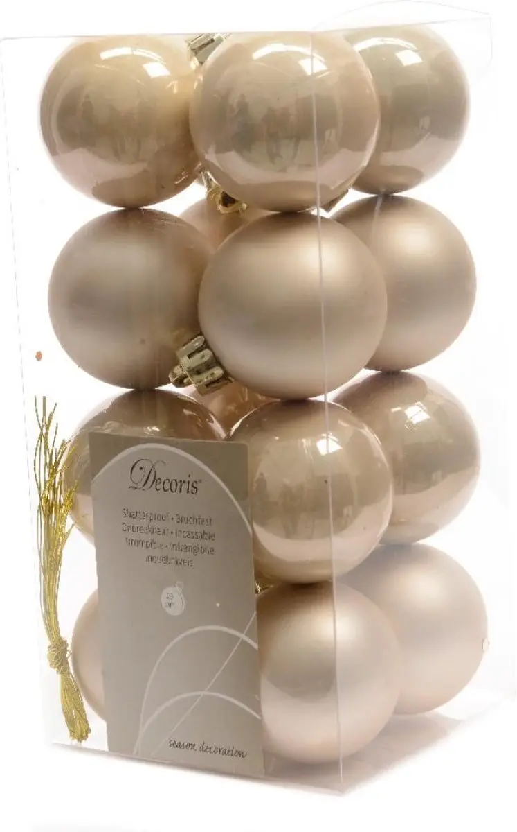 Decoris Kerstballen Kunststof 4cm - 16 stuks - afbeelding 4 van 4