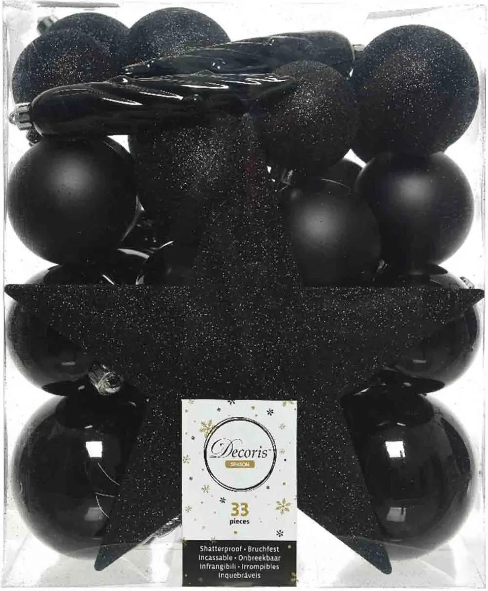 Decoris Kerstballenset 33 Stuks