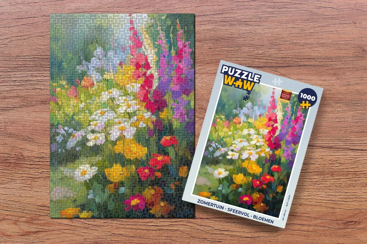 PuzzleWow Zomertuin Legpuzzel 1000 Stuks - Bloemen