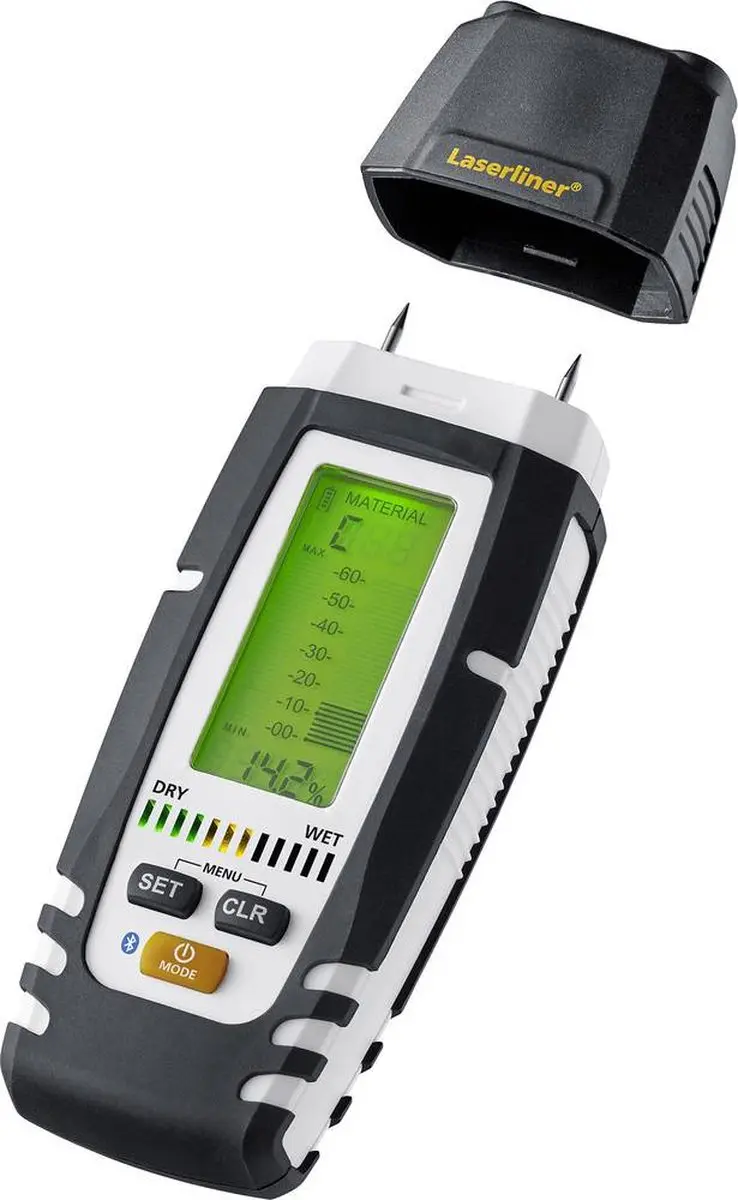 Laserliner DampMaster Compact Plus Vochtigheidsmeter - Bluetooth - Grijs/Zwart