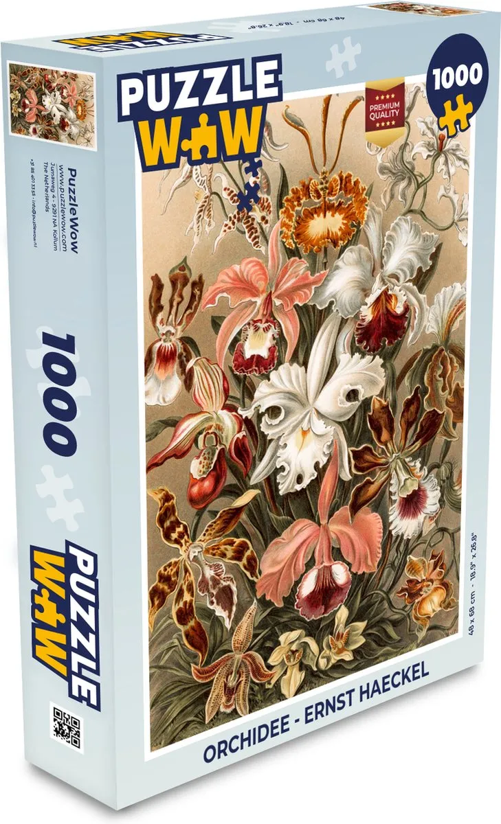 PuzzleWow Orchidee Ernst Haeckel Legpuzzel 1000 Stuks