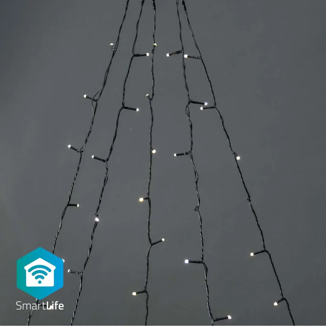 Nedis SmartLife Kerstverlichting Boom 200 LED - 20m - Warm Wit - Android/iOS