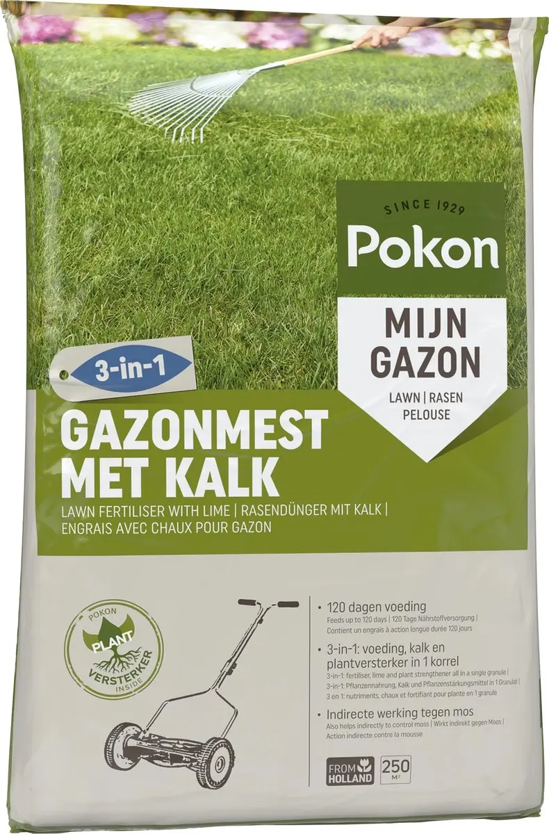 Pokon Gazonmest met Kalk 16,8kg - 250m² - afbeelding 2 van 6
