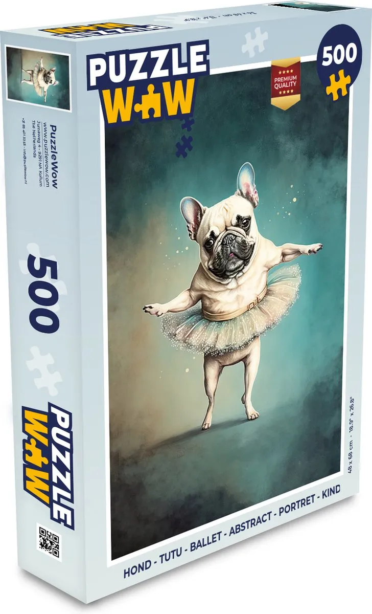 PuzzleWow Legpuzzel 500 Stuks - Tutu Ballet Abstract Portret - Multicolor