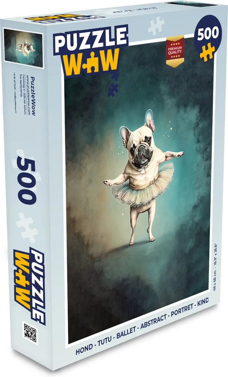 PuzzleWow Legpuzzel 500 Stuks - Tutu Ballet Abstract Portret - Multicolor