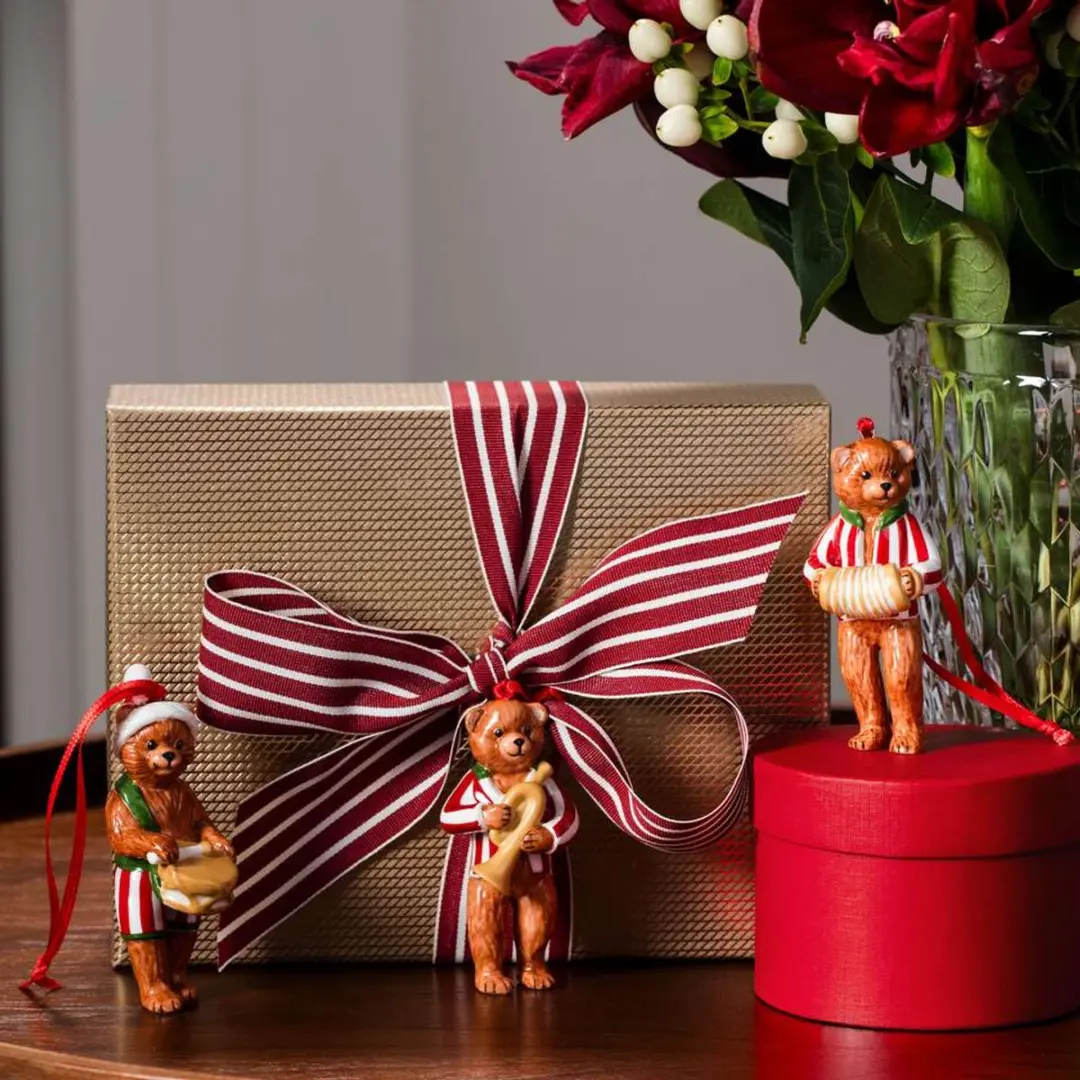 Villeroy & Boch Nostalgic Ornaments Teddy's - 3-delig - afbeelding 2 van 2