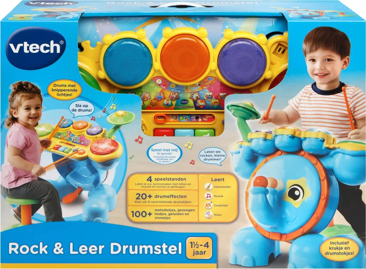 VTech Rock & Leer Drumstel 80-196723 - Multikleuren