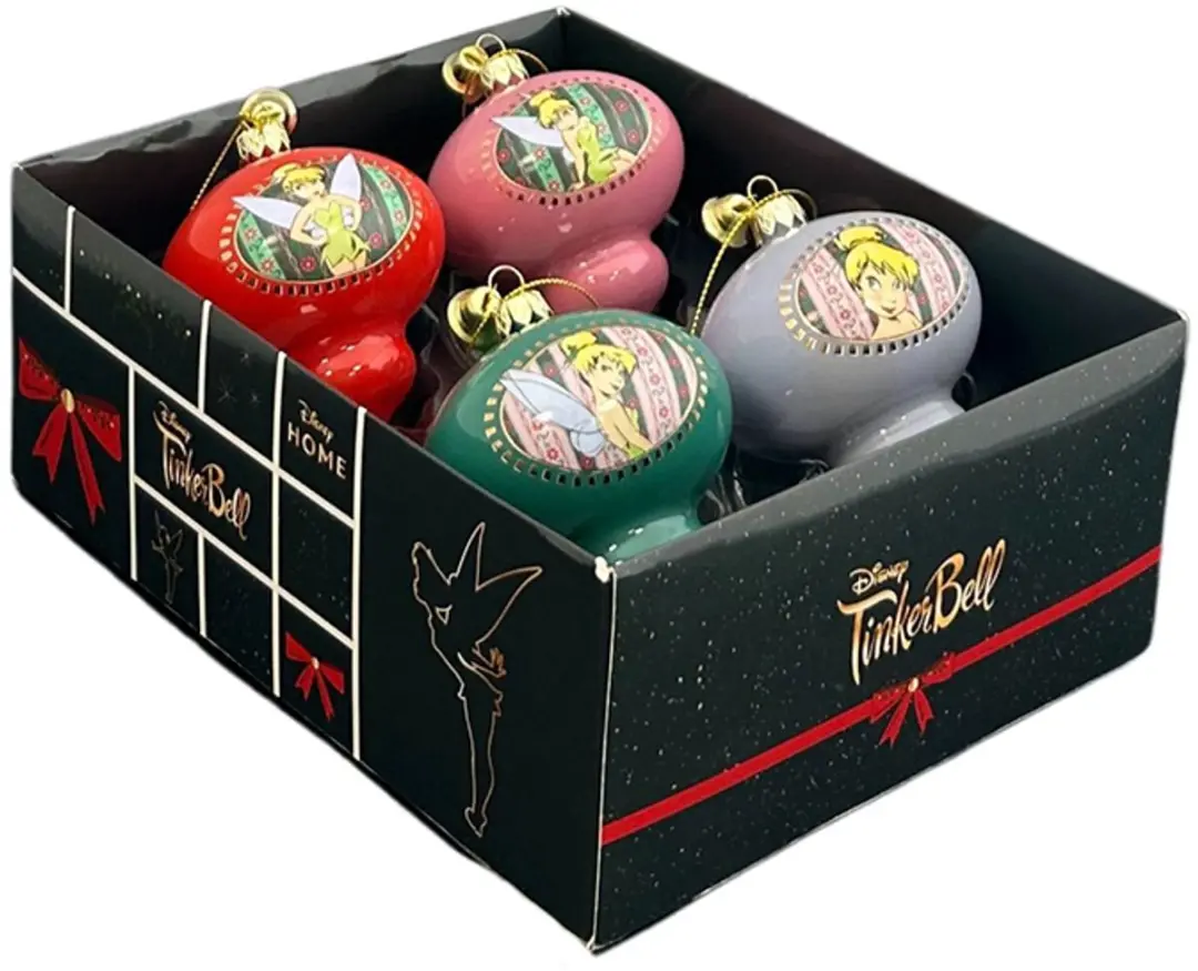 Disney kerstballen set 4 stuks Tinkerbell