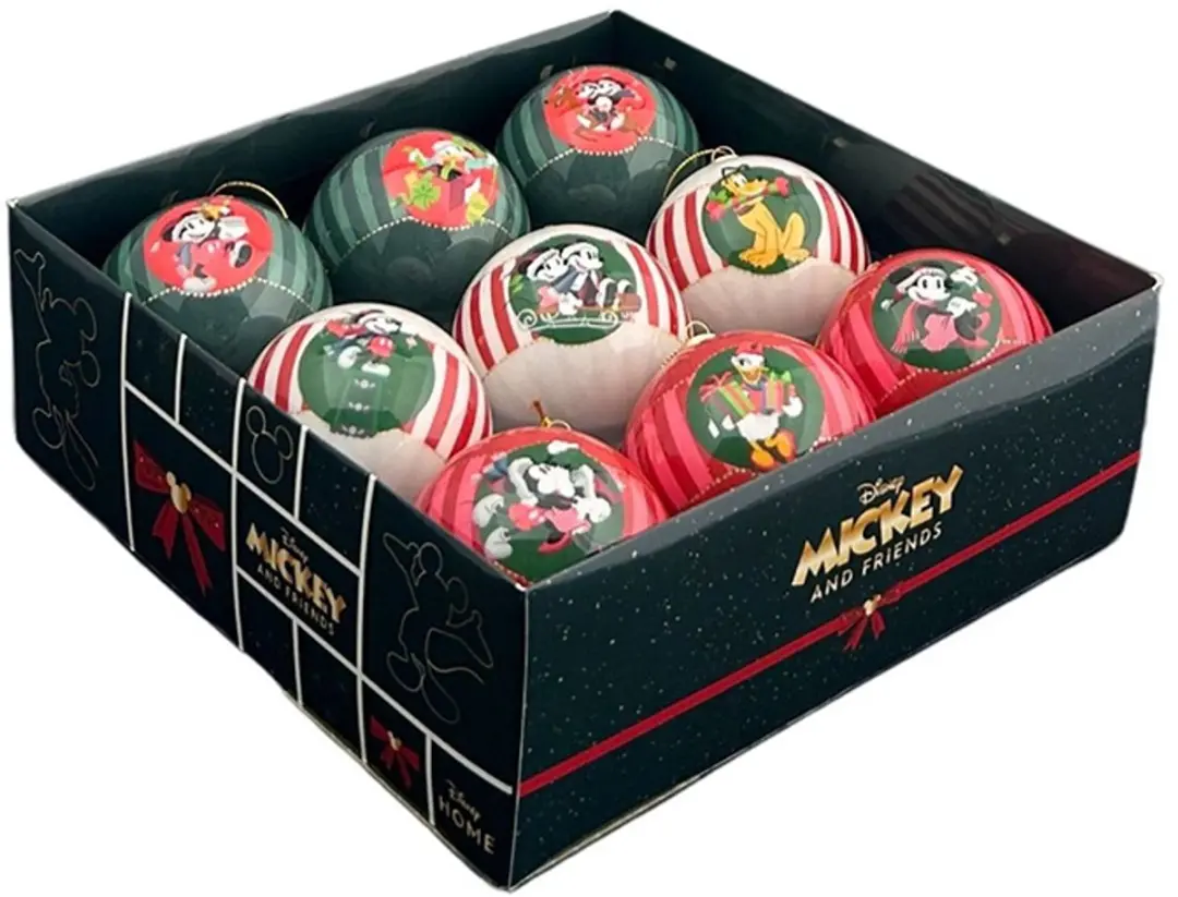 Disney kerstballen set 9 stuks Mickey & Friends