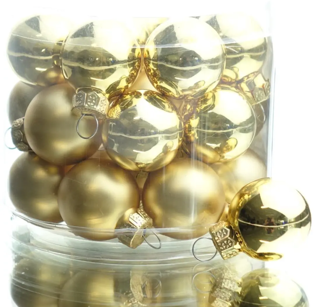 Decoris Mini-Glasballetjes Lichtgoud - 24 Stuks