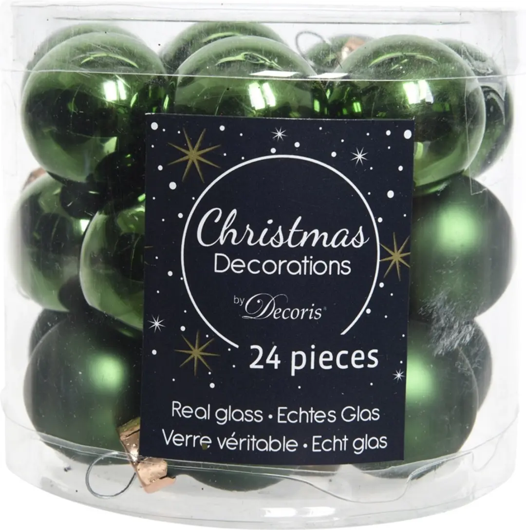Decoris Kerstballen Glas 2.5cm