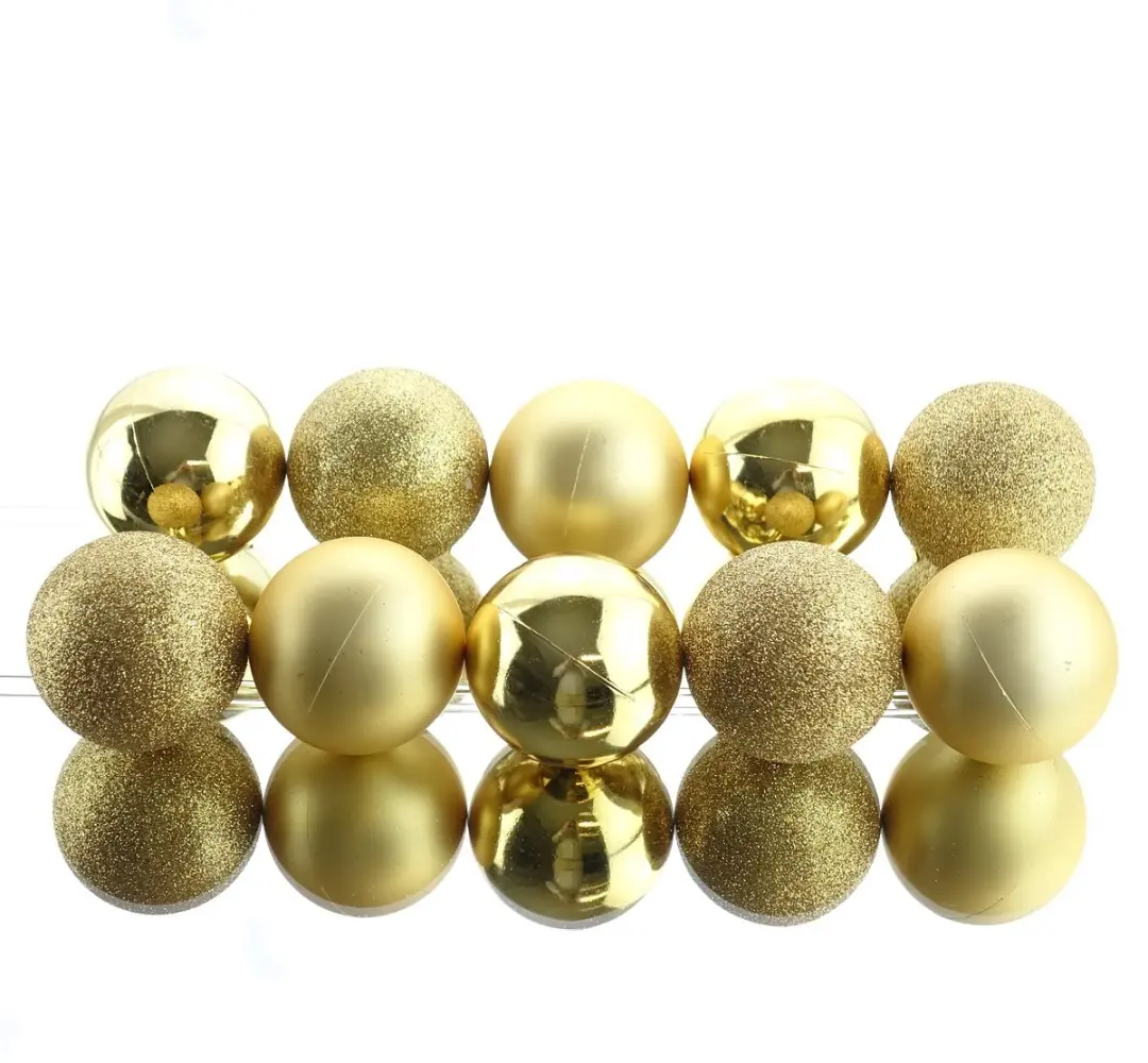Decoris Kerstballen Goud 6cm - 40 Stuks - afbeelding 3 van 5