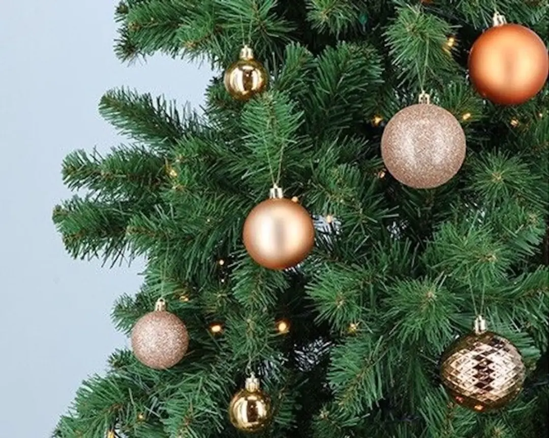 Decoris Kunststof Kerstballen Mix Brandewijn - 100 Stuks