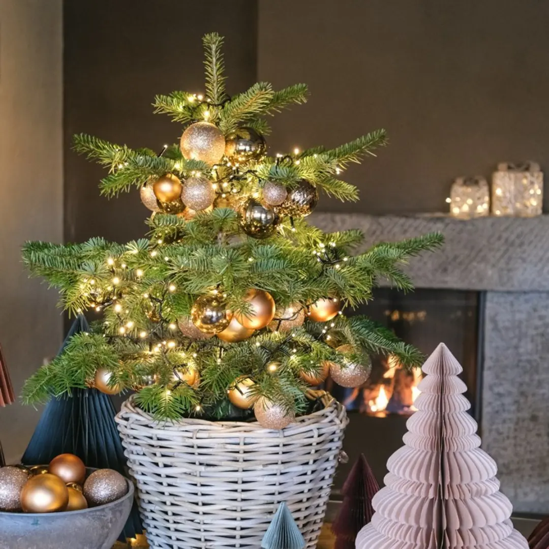 Decoris Kunststof Kerstballen Mix Brandewijn - 100 Stuks