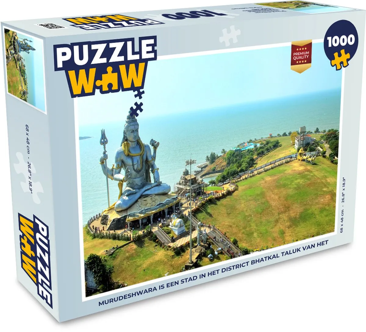 PuzzleWow Murudeshwara Legpuzzel 1000 Stuks - Multicolor