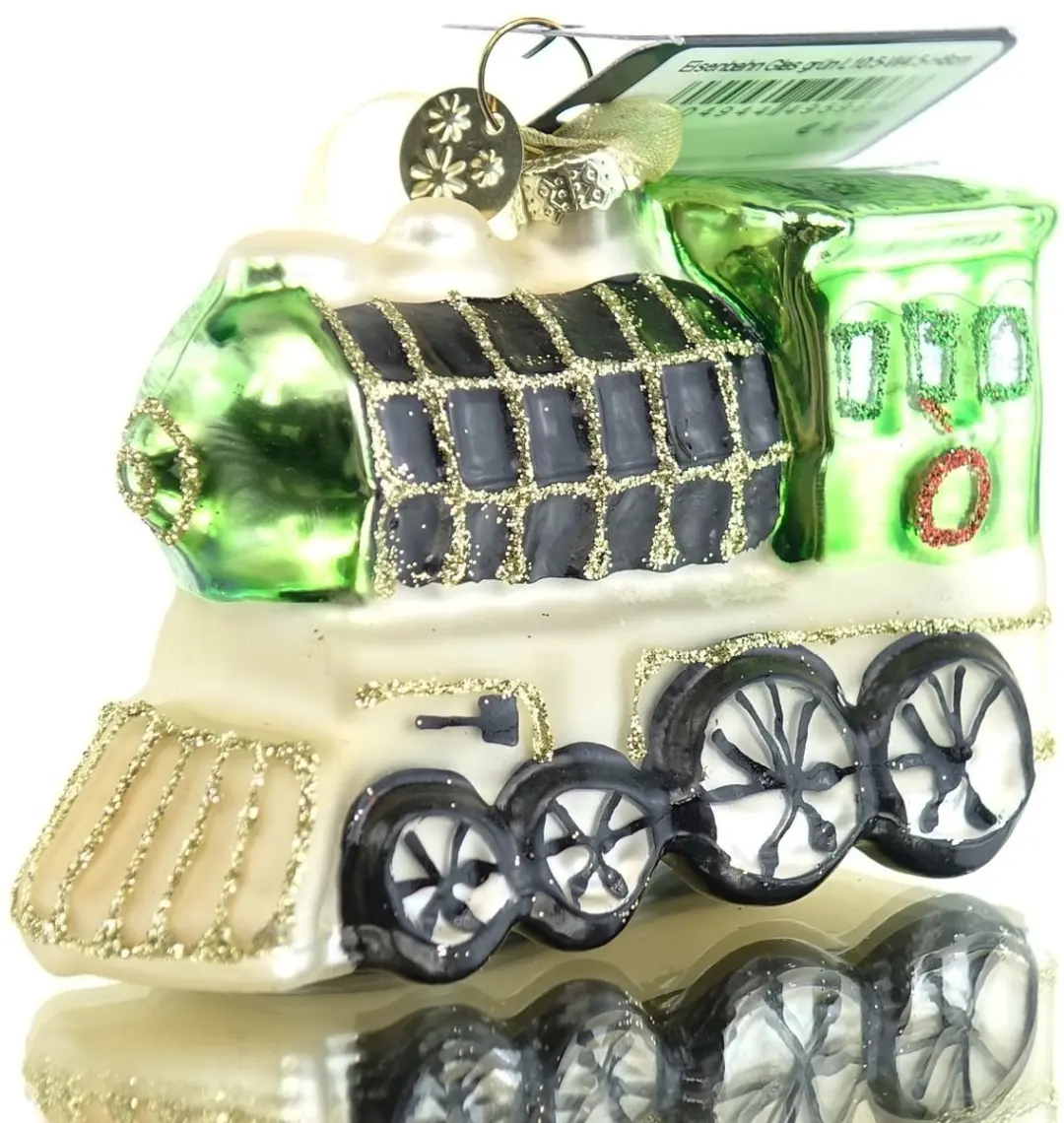 Kaemingk kersthanger nostalgische trein groen 6 cm