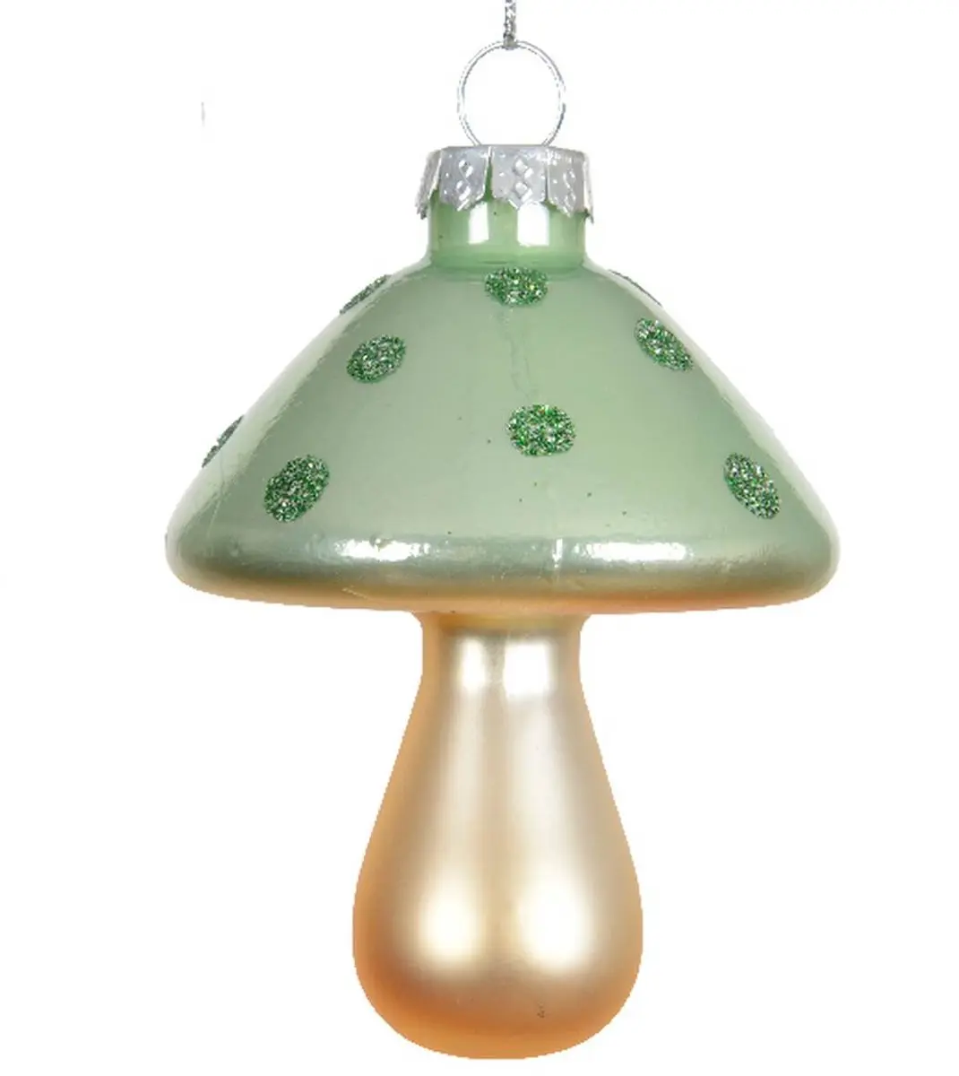 Kaemingk Kerstbal Paddenstoel Lichtgroen 6,5 cm
