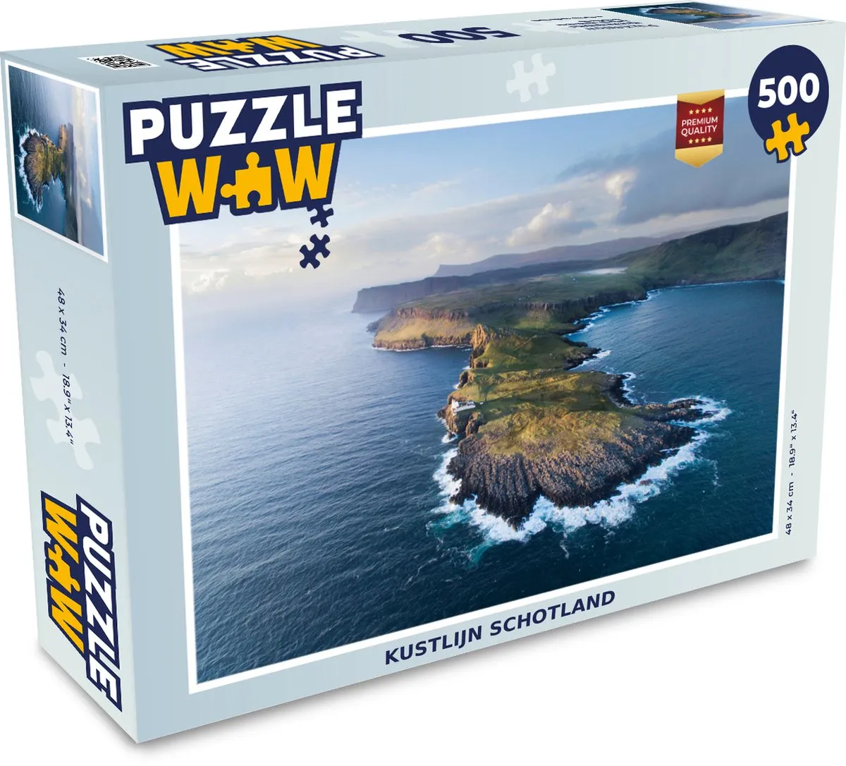 PuzzleWow Kustlijn Schotland Legpuzzel 500 Stuks
