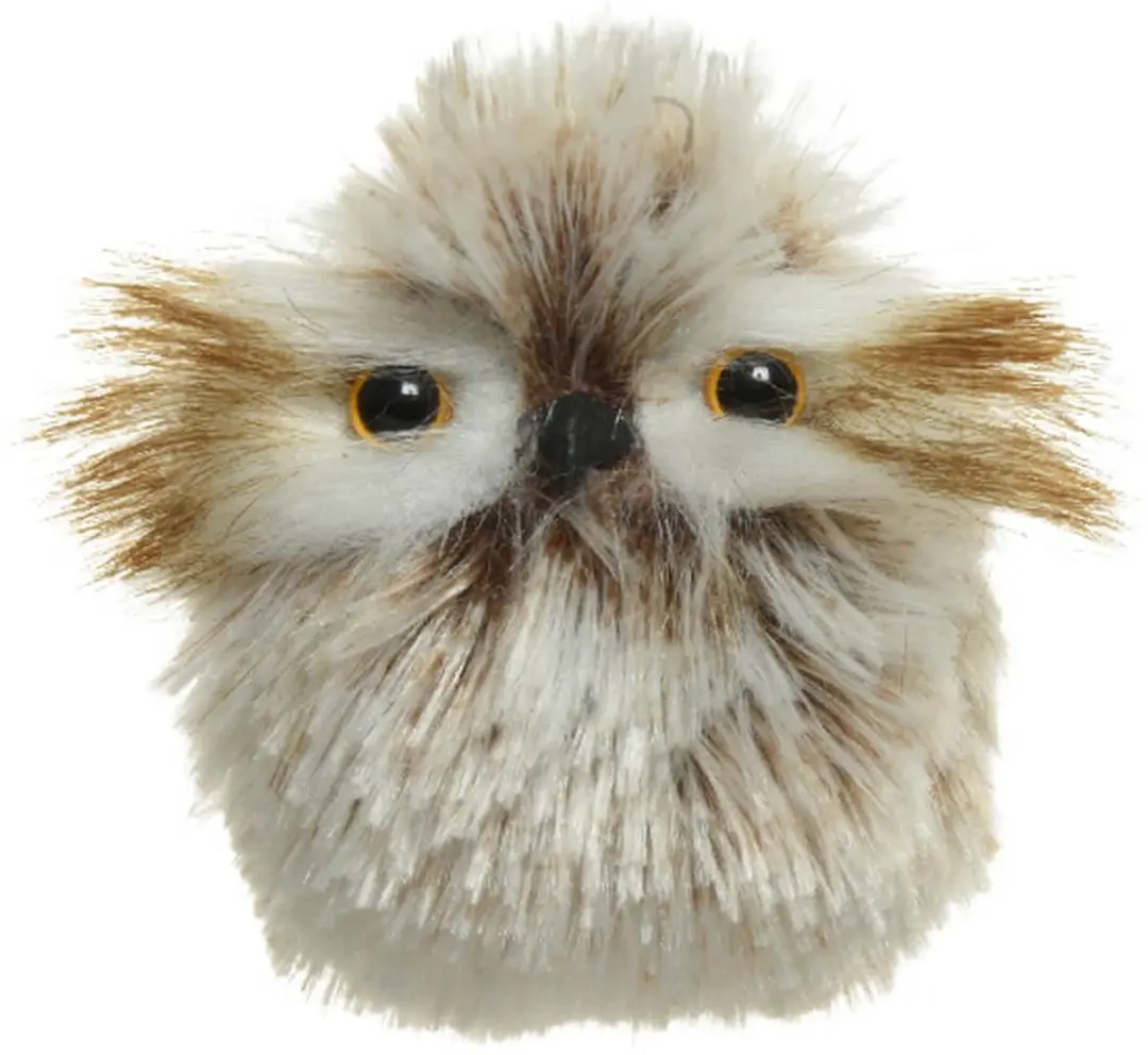 Kaemingk Kersthanger Uil Wit en Bruin Ø 6 cm