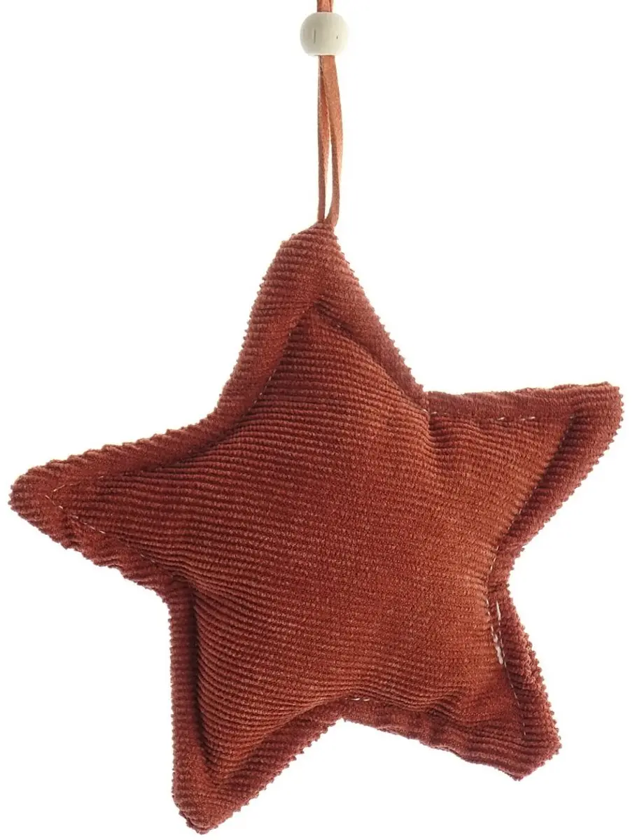 Kaemingk kerstster terracotta corduroy Ø 12 cm polyester