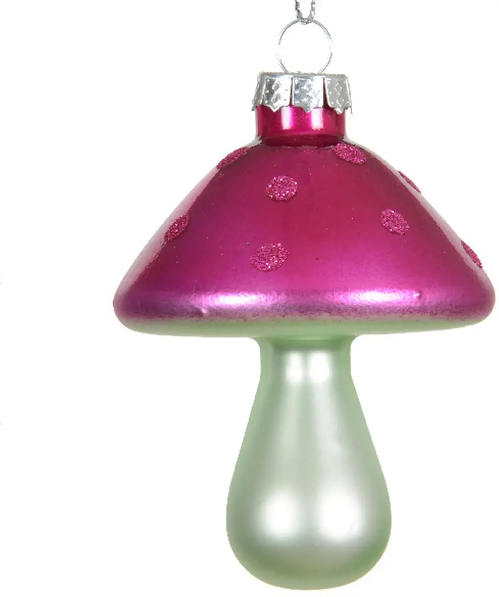 Kaemingk Kerstbal Paddenstoel Roze 6,5 cm