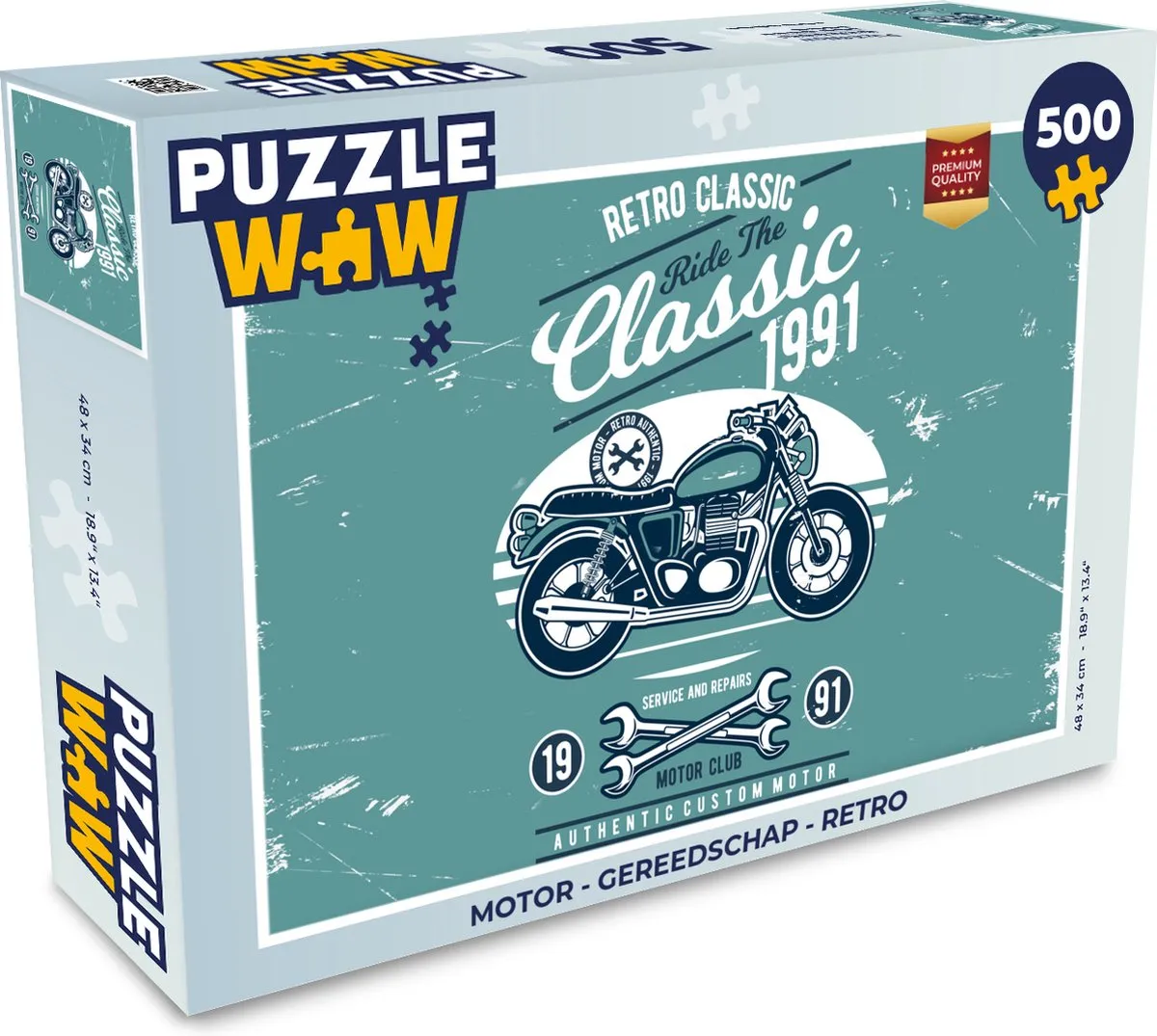 PuzzleWow Motor Retro Legpuzzel 500 Stuks