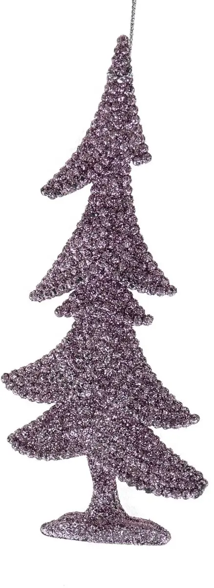 Kaemingk Onbreekbare Kerstboomhanger Lila Glitter 15 cm