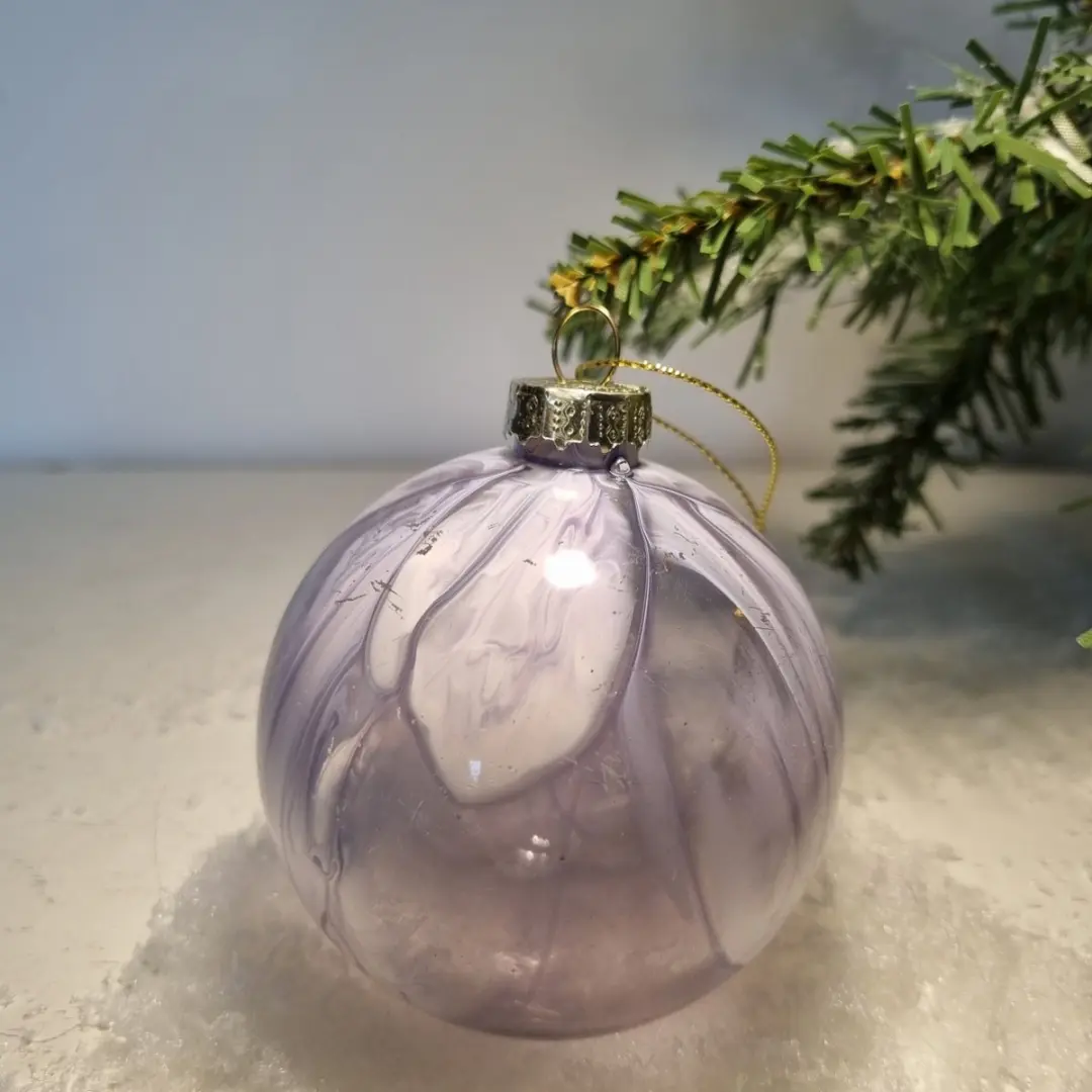Countryfield Kerstbal Janetta S paars Ø8cm