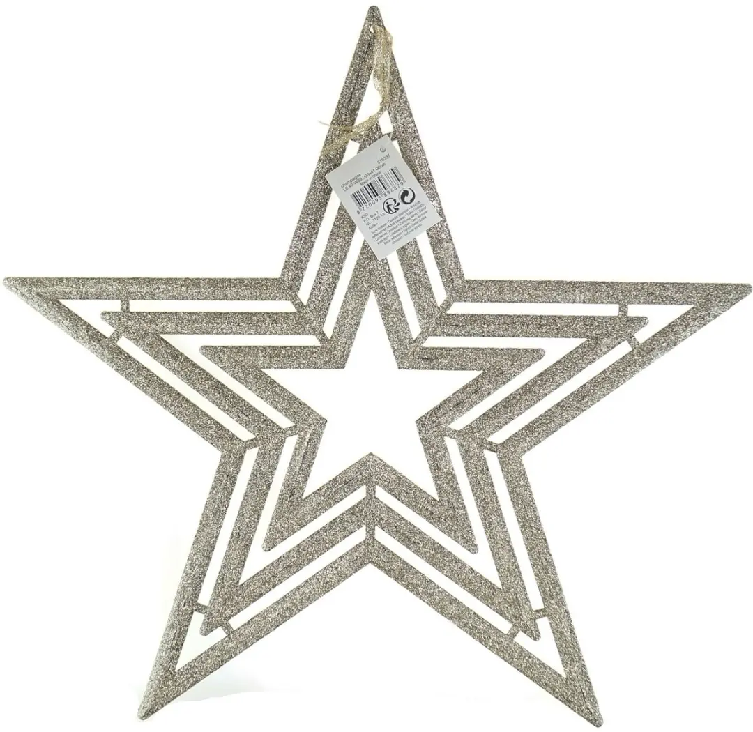Kaemingk Kerstster 3-laags Champagnekleurig Ø39cm Kunststof