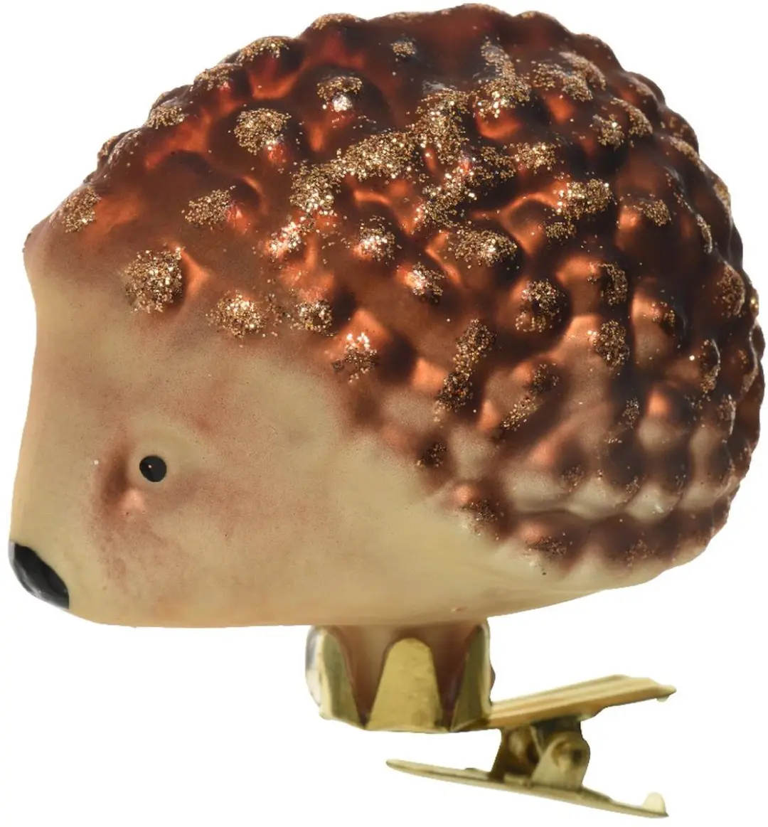 Kaemingk kerstdecoratie egel bruin 7,5 cm glas