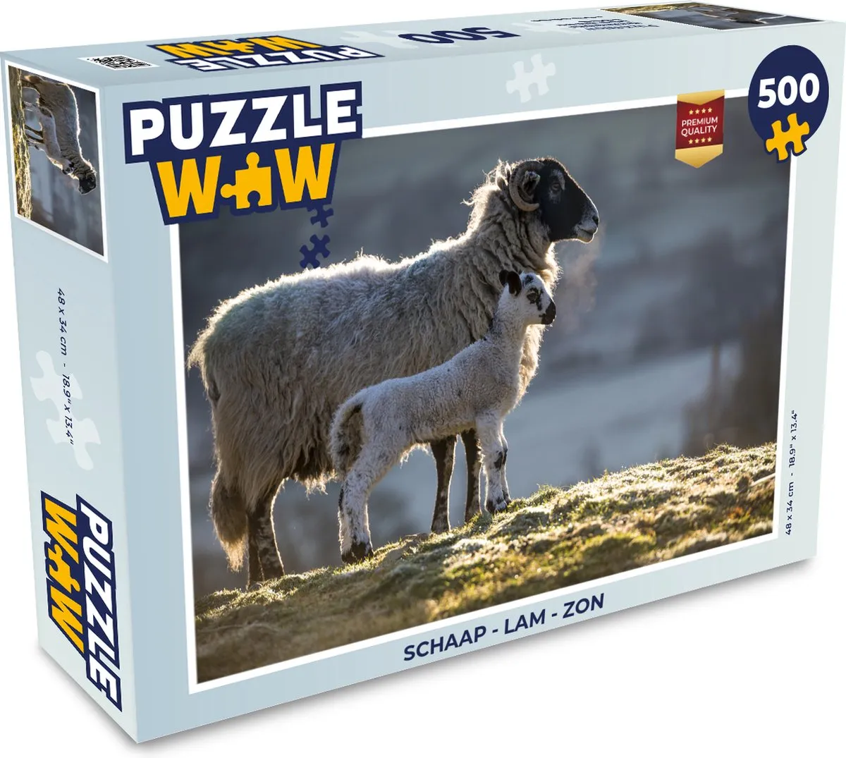 PuzzleWow Lam Zon Legpuzzel 500 Stuks - Multicolor