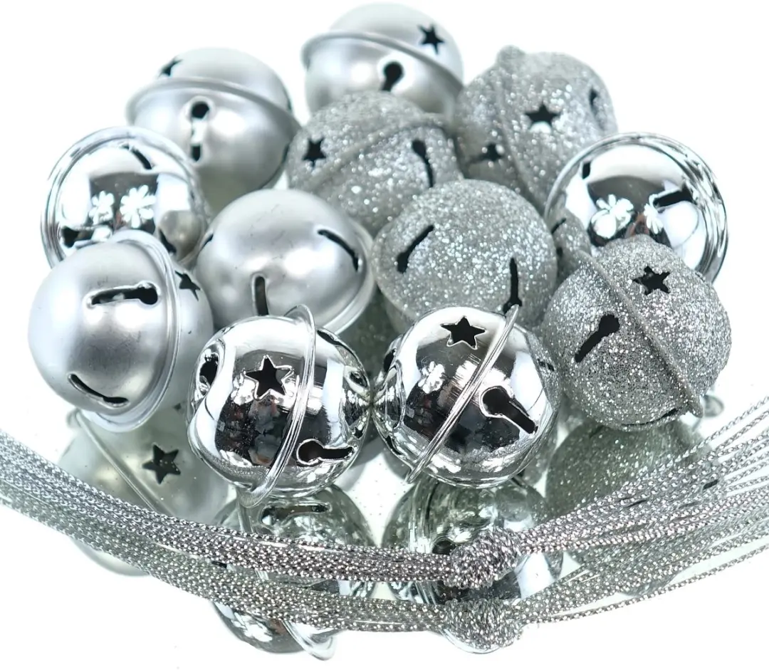 Kaemingk Kerstdecoratie Belletjes Zilverkleurig Ø 3 cm 12-delig