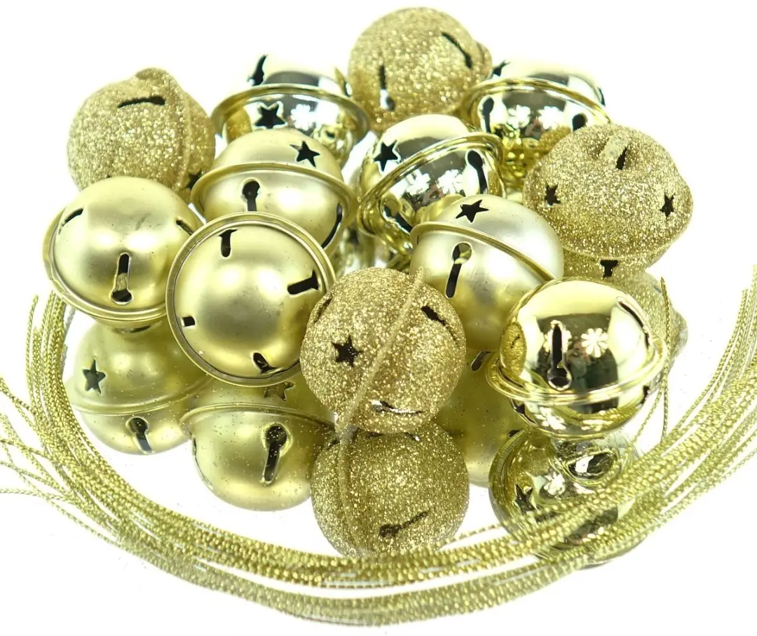 Kaemingk Kerstdecoratie Belletjes Goudkleurig Ø 3 cm 12-delig
