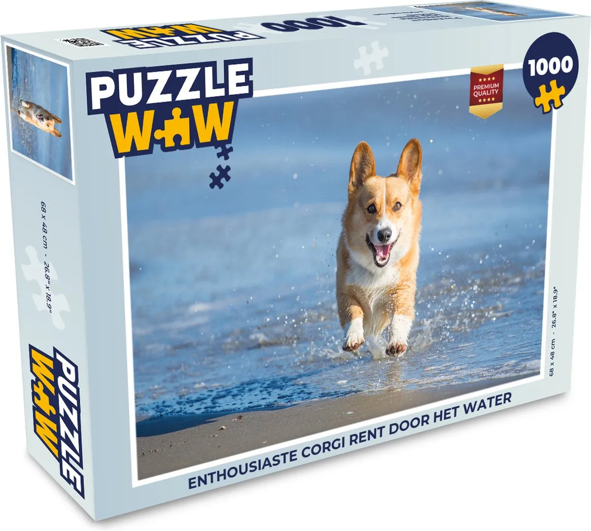 PuzzleWow Corgi Waterpuzzel 1000 Stuks